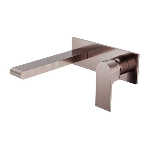 Nero Bianca Wall Basin/Bath Mixer 187mm  NR321510aBZ