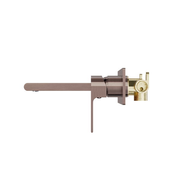 Nero Bianca Wall Basin/Bath Mixer 187mm  NR321510aBZ