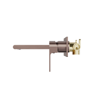 Nero Bianca Wall Basin/Bath Mixer 187mm  NR321510aBZ
