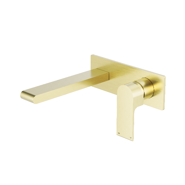 Nero Bianca Wall Basin/Bath Mixer 230mm Brushed  NR321510BBG