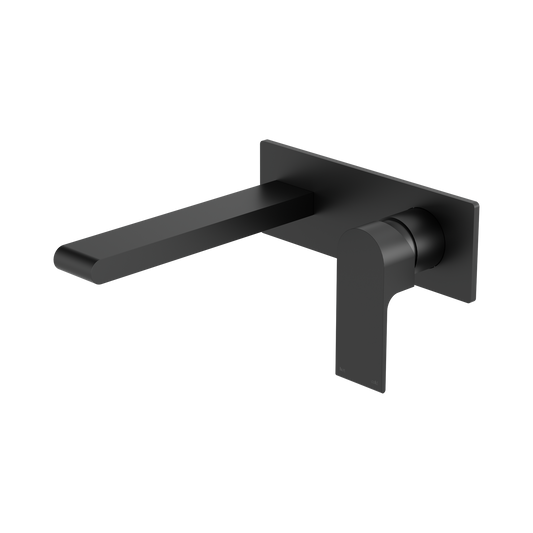 Bianca Wall Basin/Bath Mixer 230mm Matte Black