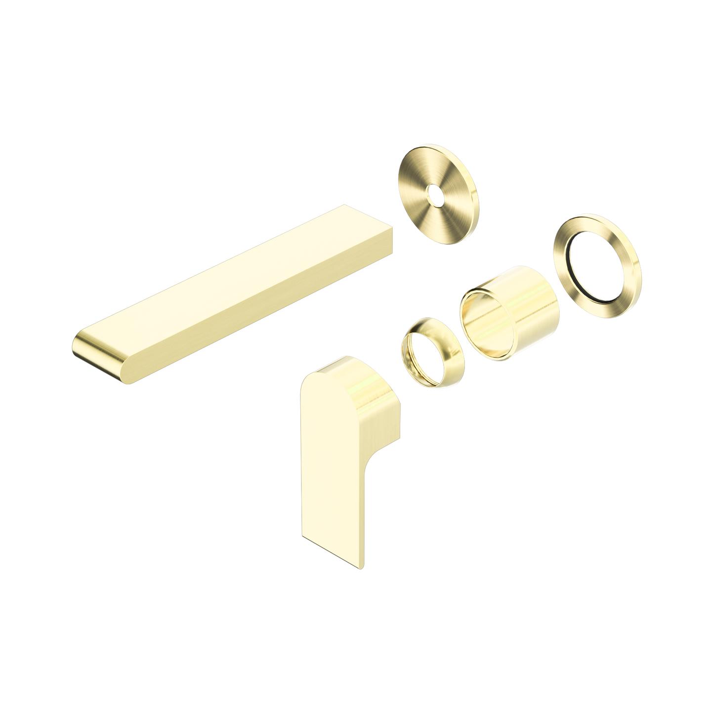 Bianca Wall Basin/Bath Mixer Separate Back Plate 187mm Trim Kits Only Brushed Gold