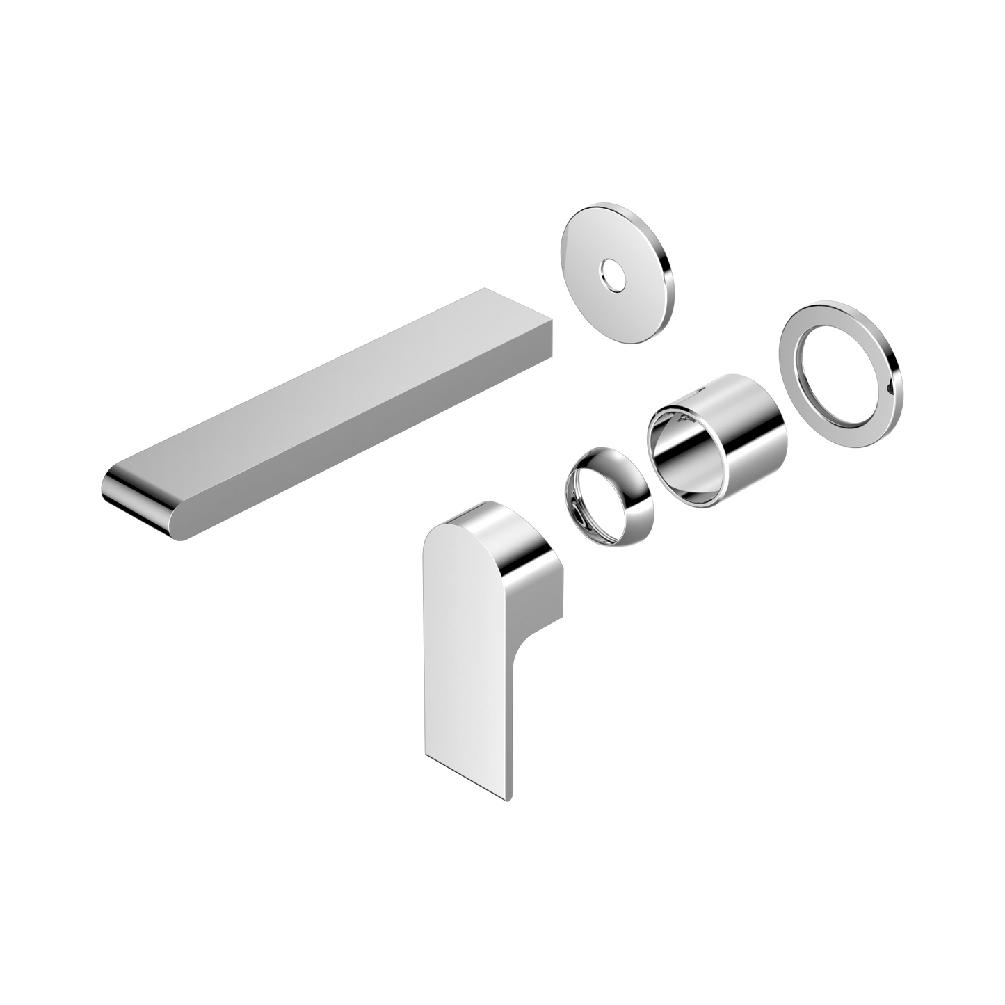Bianca Wall Basin/Bath Mixer Separate Back Plate 187mm Trim Kits Only Chrome