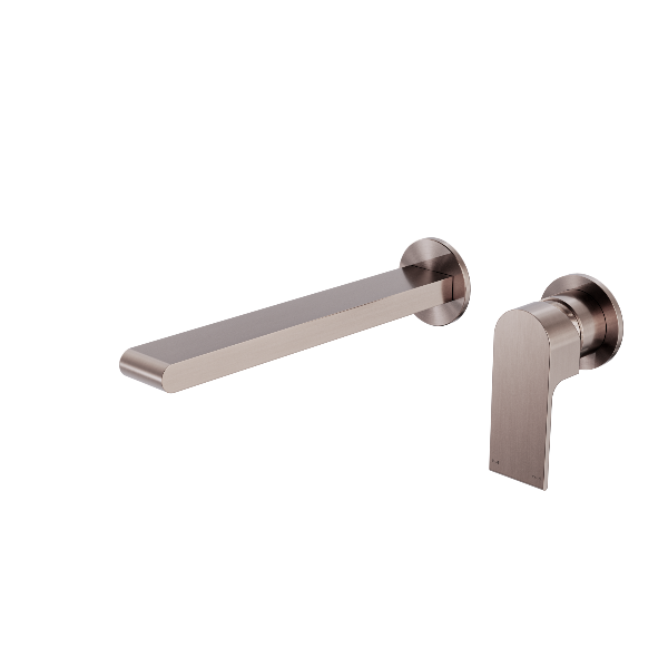 Nero Bianca Wall Basin/Bath Mixer Separate Back Plate 230mm  NR321510fBZ