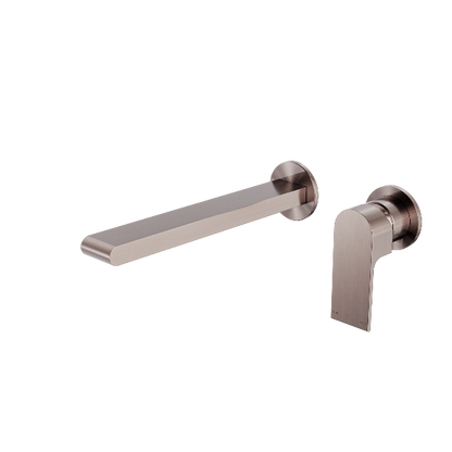 Nero Bianca Wall Basin/Bath Mixer Separate Back Plate 230mm  NR321510fBZ