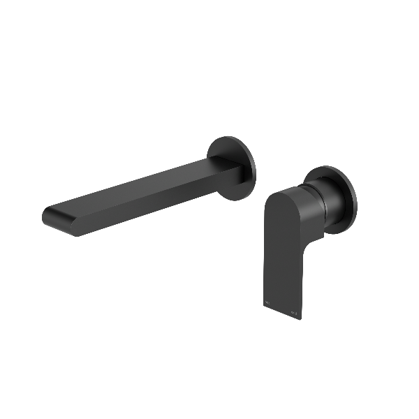 Nero Bianca Wall Basin/Bath Mixer Separate Back Plate 230mm  NR321510FMB
