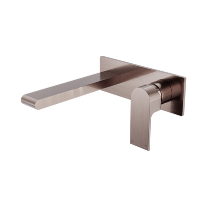 Bianca Wall Basin/Bath Mixer 187mm Brushed Bronze