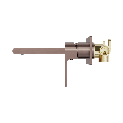 Bianca Wall Basin/Bath Mixer 187mm Brushed Bronze