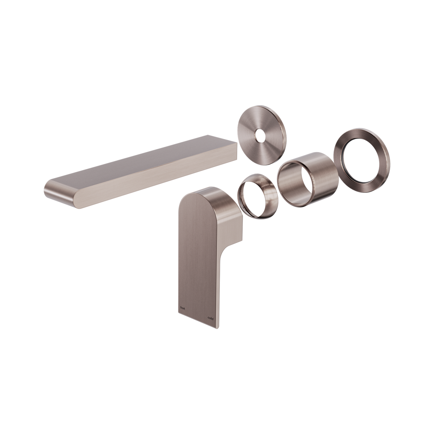 Bianca Wall Basin/Bath Mixer Separate Back Plate 187mm Trim Kits Only Brushed Bronze