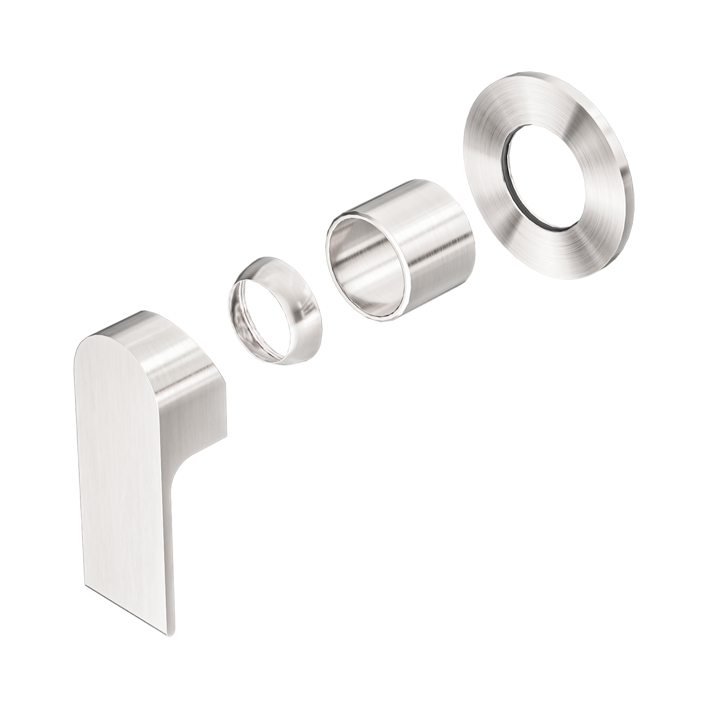 Bianca Shower Mixer 80mm Plate Trim Kits Only Brushed Nickel