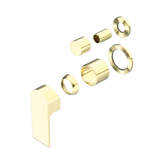 Bianca Shower Mixer With Diverter Separate Back Plate Trim Kits Only Brushed Gold