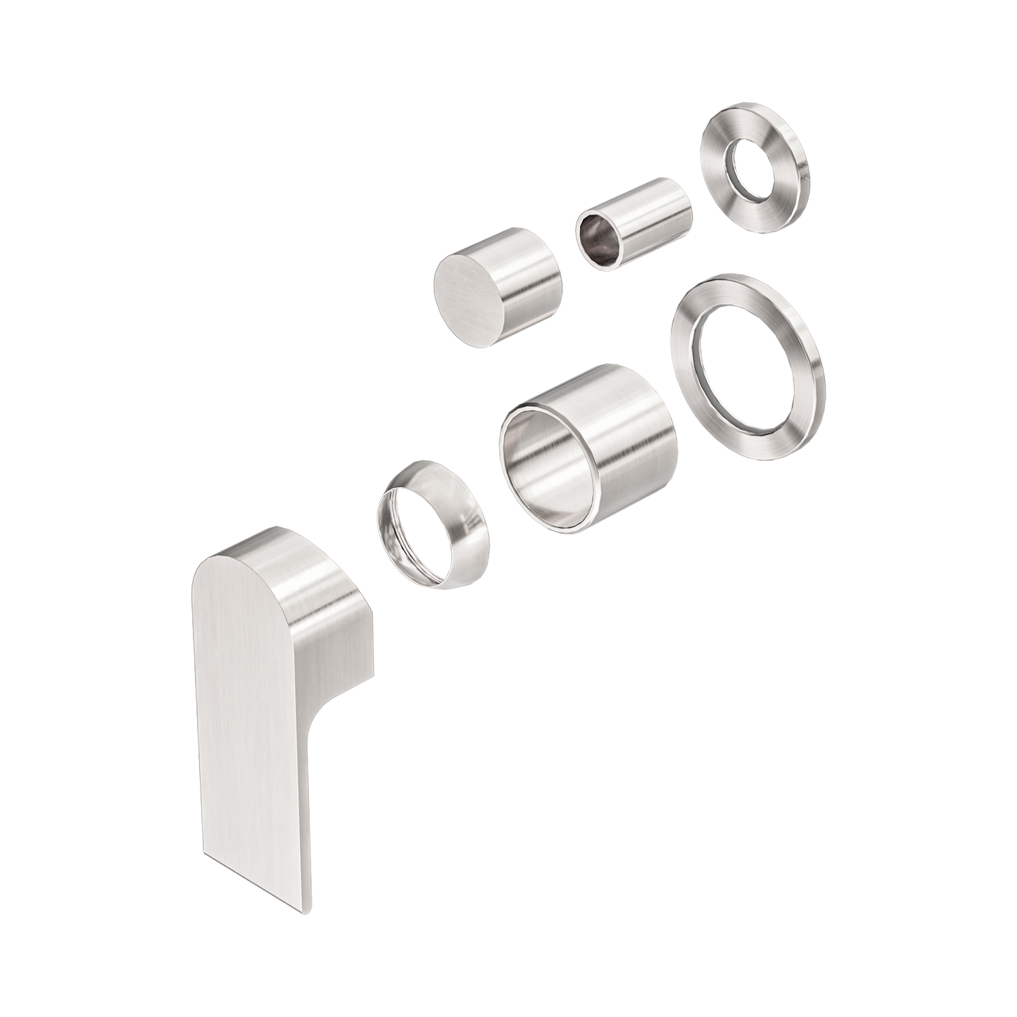 Bianca Shower Mixer With Diverter Separate Back Plate Trim Kits Only Brushed Nickel