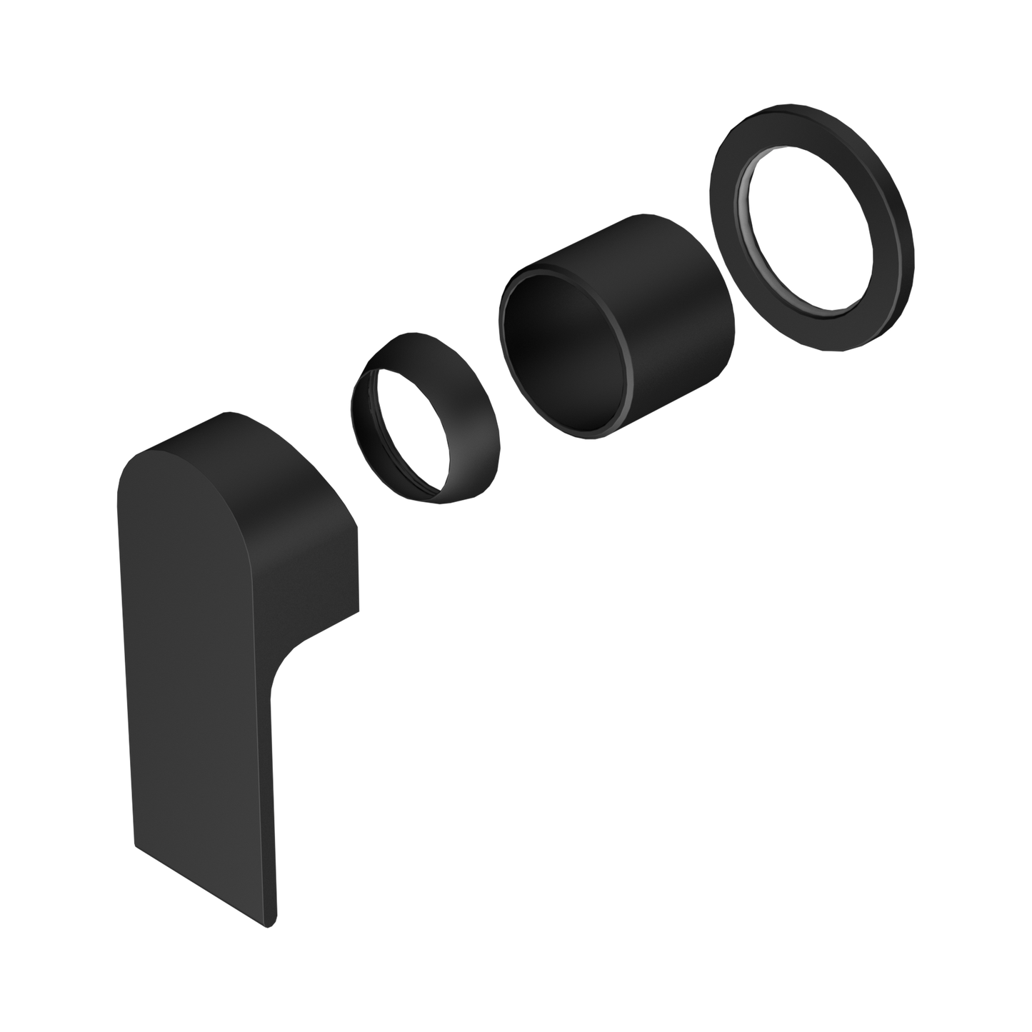 Bianca Shower Mixer 60mm Plate Trim Kits Only Matte Black