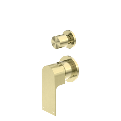 Nero Bianca NR321511GBG Brushed  Shower Mixer With Divertor Separate Plate Universal Body