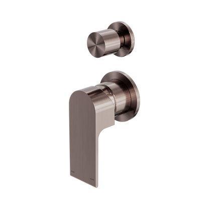 Bianca Shower Mixer With Diverter Separate Back Plate Brushed Bronze