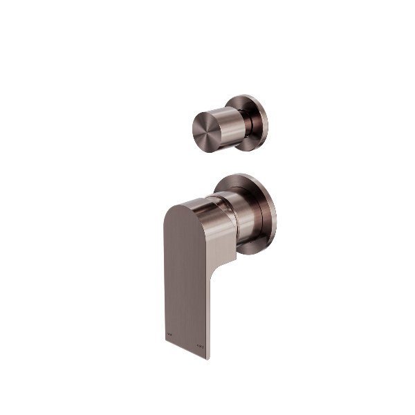 Nero Bianca Shower Mixer With Divertor Separate Back Plate  NR321511gBZ