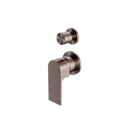 Nero Bianca Shower Mixer With Divertor Separate Back Plate  NR321511gBZ