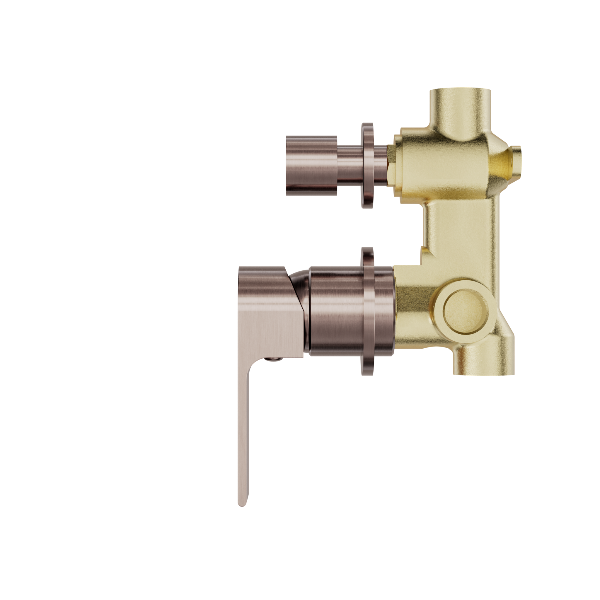 Nero Bianca Shower Mixer With Divertor Separate Back Plate  NR321511gBZ