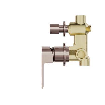 Nero Bianca Shower Mixer With Divertor Separate Back Plate  NR321511gBZ