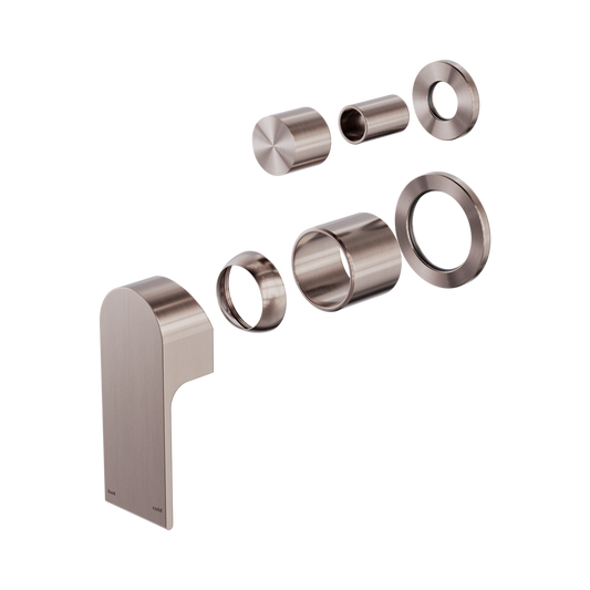 Bianca Shower Mixer With Diverter Separate Back Plate Trim Kits Only Brushed Bronze