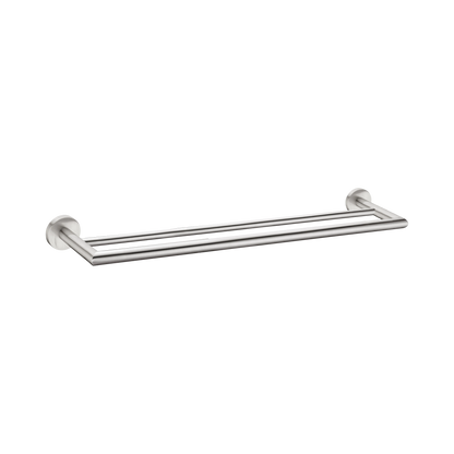 Dolce Double Towel Rail 700mm Brushed Nickel