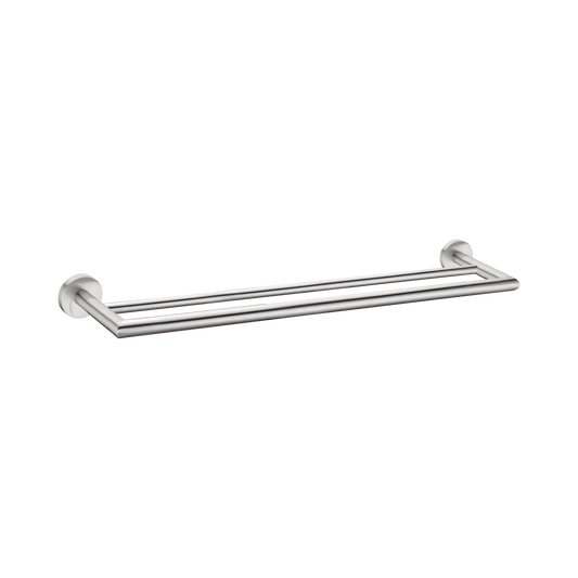 Dolce Double Towel Rail 700mm Brushed Nickel