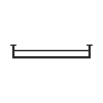 Dolce Double Towel Rail 700mm Matte Black