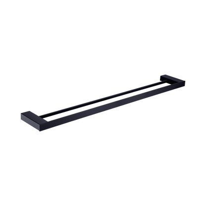 Celia Double Towel Rail 600mm Matte Black