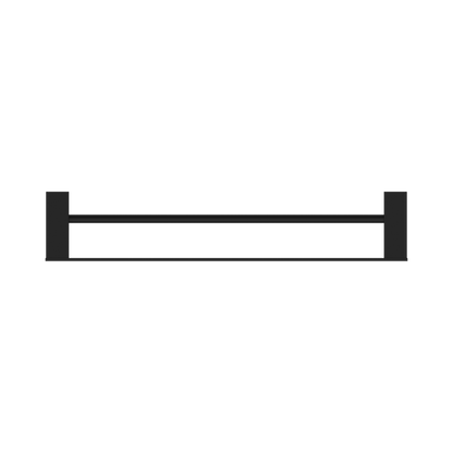Celia Double Towel Rail 600mm Matte Black