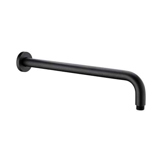 Round Shower Arm 500mm Length Matte Black