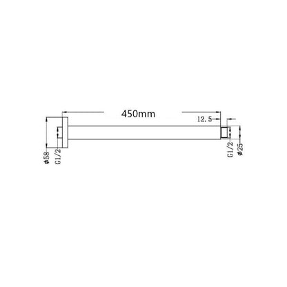Nero 450mm Ceiling Arm
