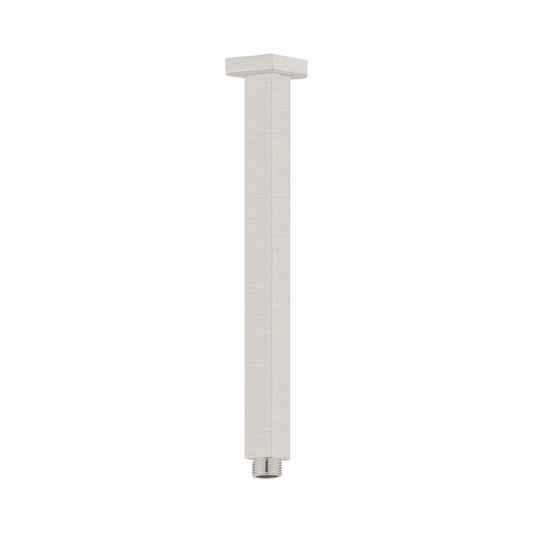 Square Ceiling Arm 300mm Length Brushed Nickel