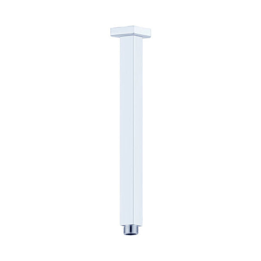 Nero Square Ceiling Mounted Shower Arms, Various Lengths Chrome