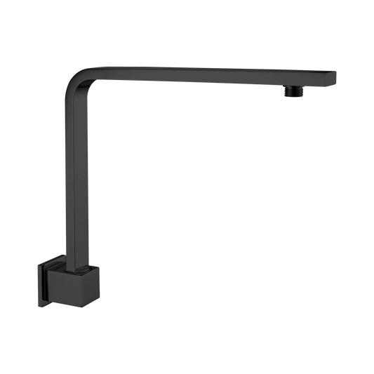 Square Swivel Shower Arm Matte Black