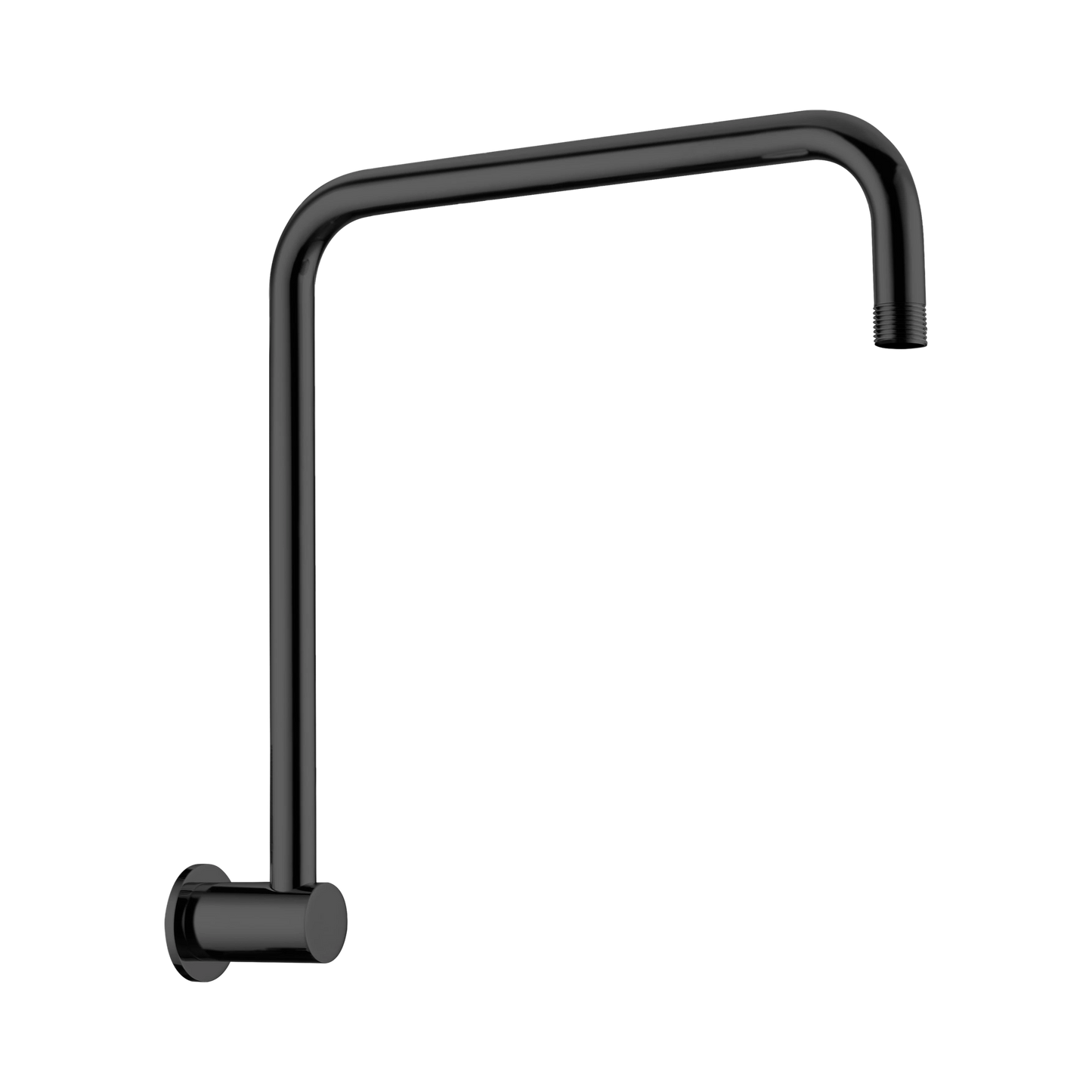 Round Swivel Shower Arm Matte Black