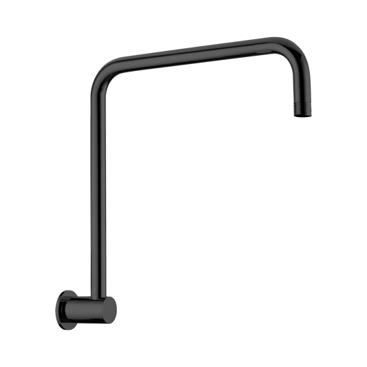 Round Swivel Shower Arm Matte Black