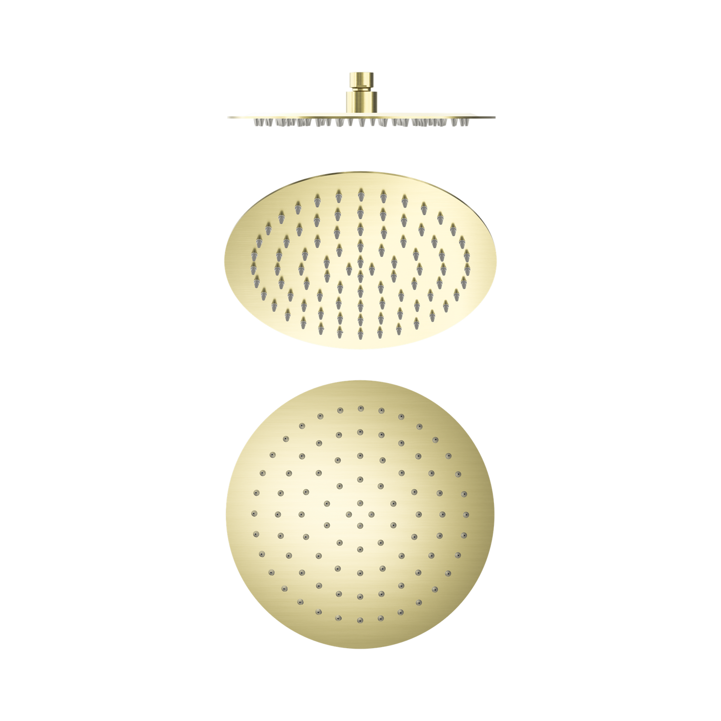 250mm Round Stainless Steel Shower Head 4 Star Rating Brushed Gold