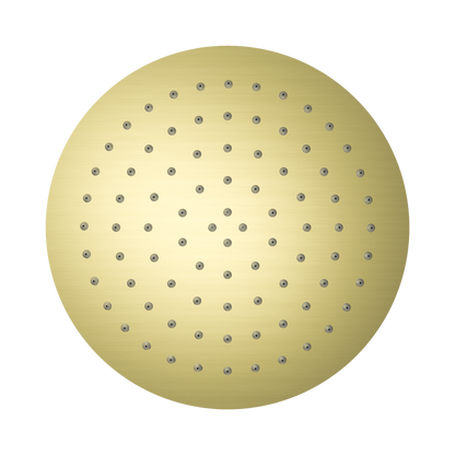 250mm Round Stainless Steel Shower Head 4 Star Rating Brushed Gold