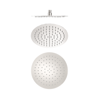 250mm Round Stainless Steel Shower Head 4 Star Rating Brushed Nickel
