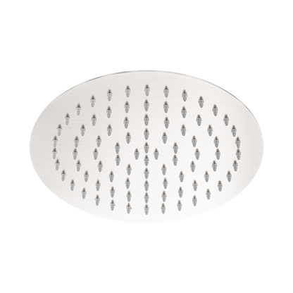250mm Round Stainless Steel Shower Head 4 Star Rating Brushed Nickel