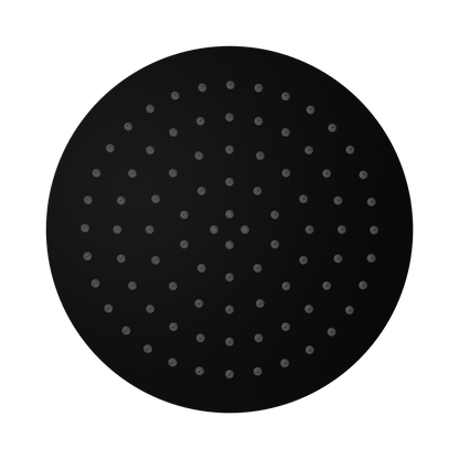 250mm Round Stainless Steel Shower Head 4 Star Rating Matte Black