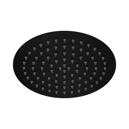 250mm Round Stainless Steel Shower Head 4 Star Rating Matte Black