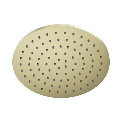 250mm Round Metal Shower Head II Brushed Gold