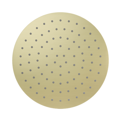 250mm Round Metal Shower Head II Brushed Gold