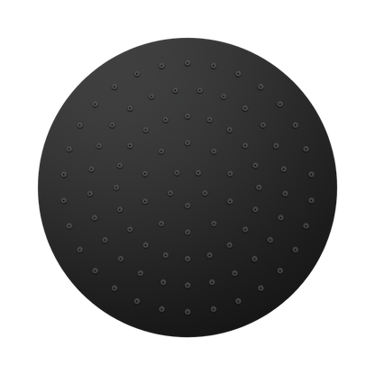 250mm Round Metal Shower Head II Matte Black