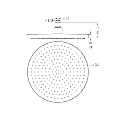 230MM Air Shower Head