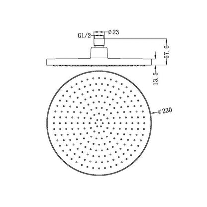 Nero Opal Air Shower Head