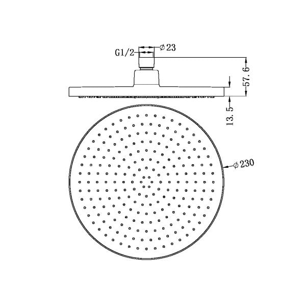 Nero Opal Air Shower Head