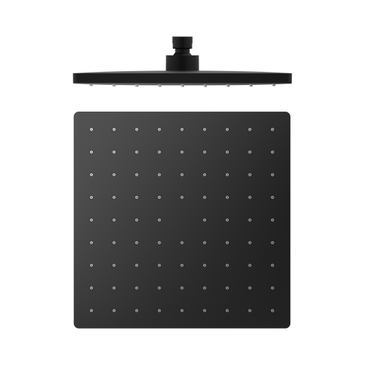 250mm ABS Square Shower Head Matte Black