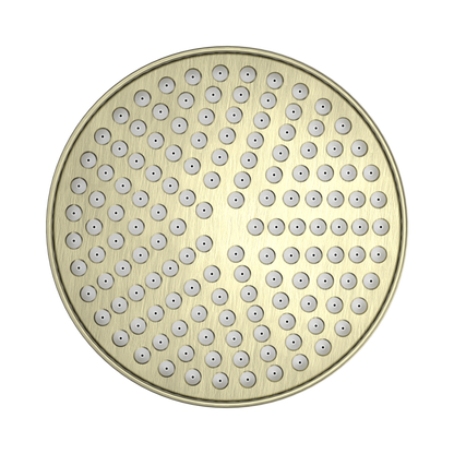 York 200mm Shower Head Aged Brass